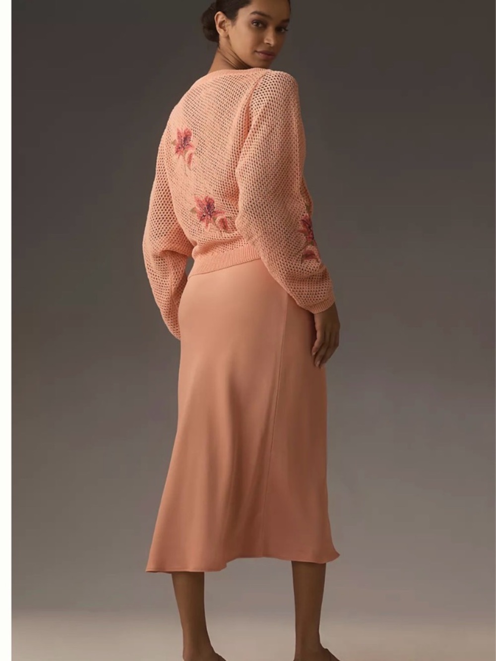 Pilcro Embroidered Open Stitch Floral Sweater - Picture 6 of 6